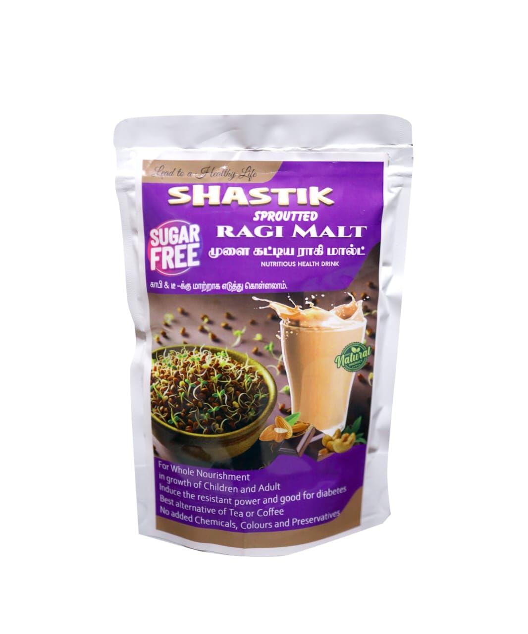 Sugar-Free Sprouted Ragi Malt | Diabetic-Friendly | High Fibre & Calcium | Instant Healthy Breakfast Drink | No Added Sugar-image-33