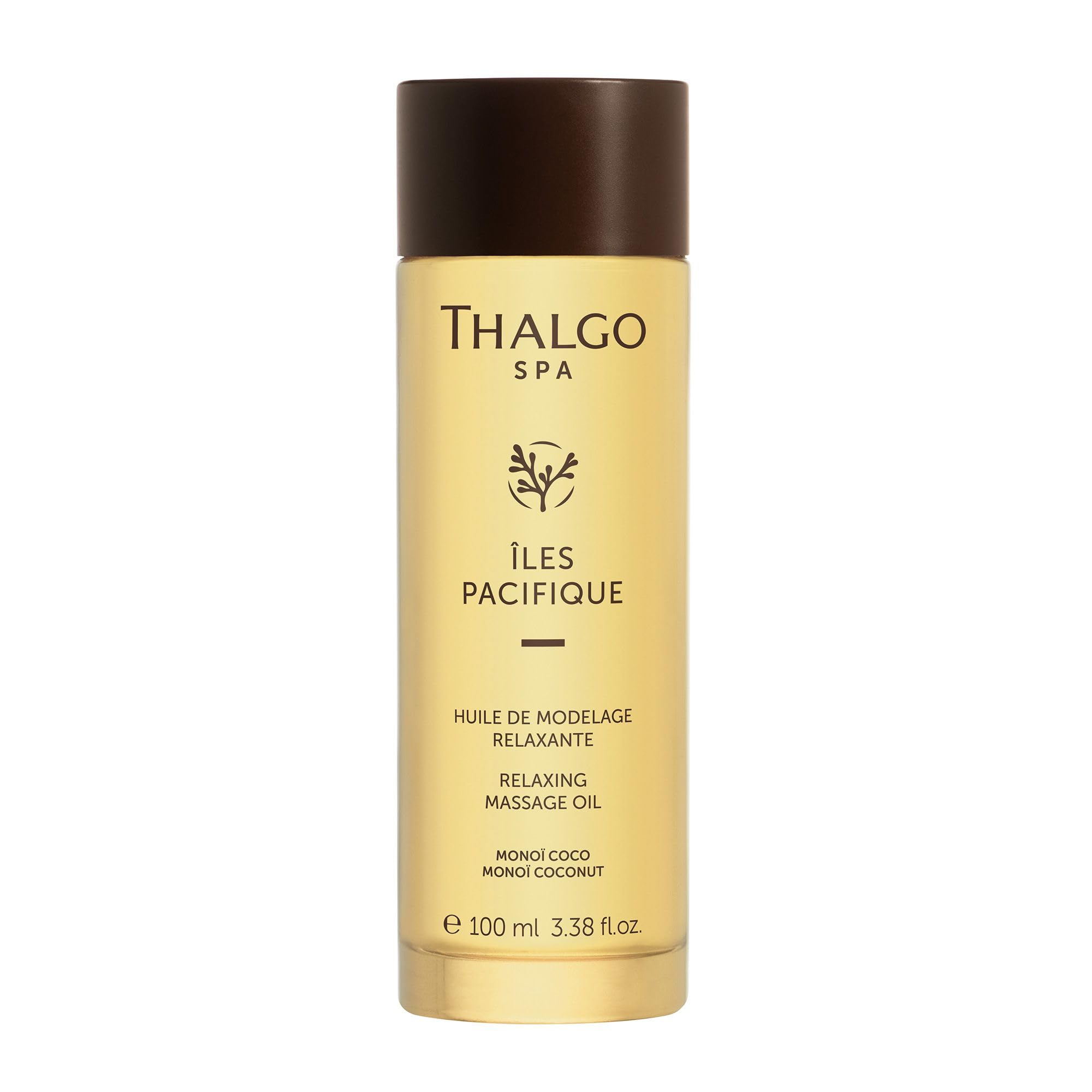 THALGO Spa Îles Pacifique Entspannendes Massageöl 100 ml - Enthält Monoï- und Kokosnussöl für eine tiefenentspannende und hautnährende Wirkung
