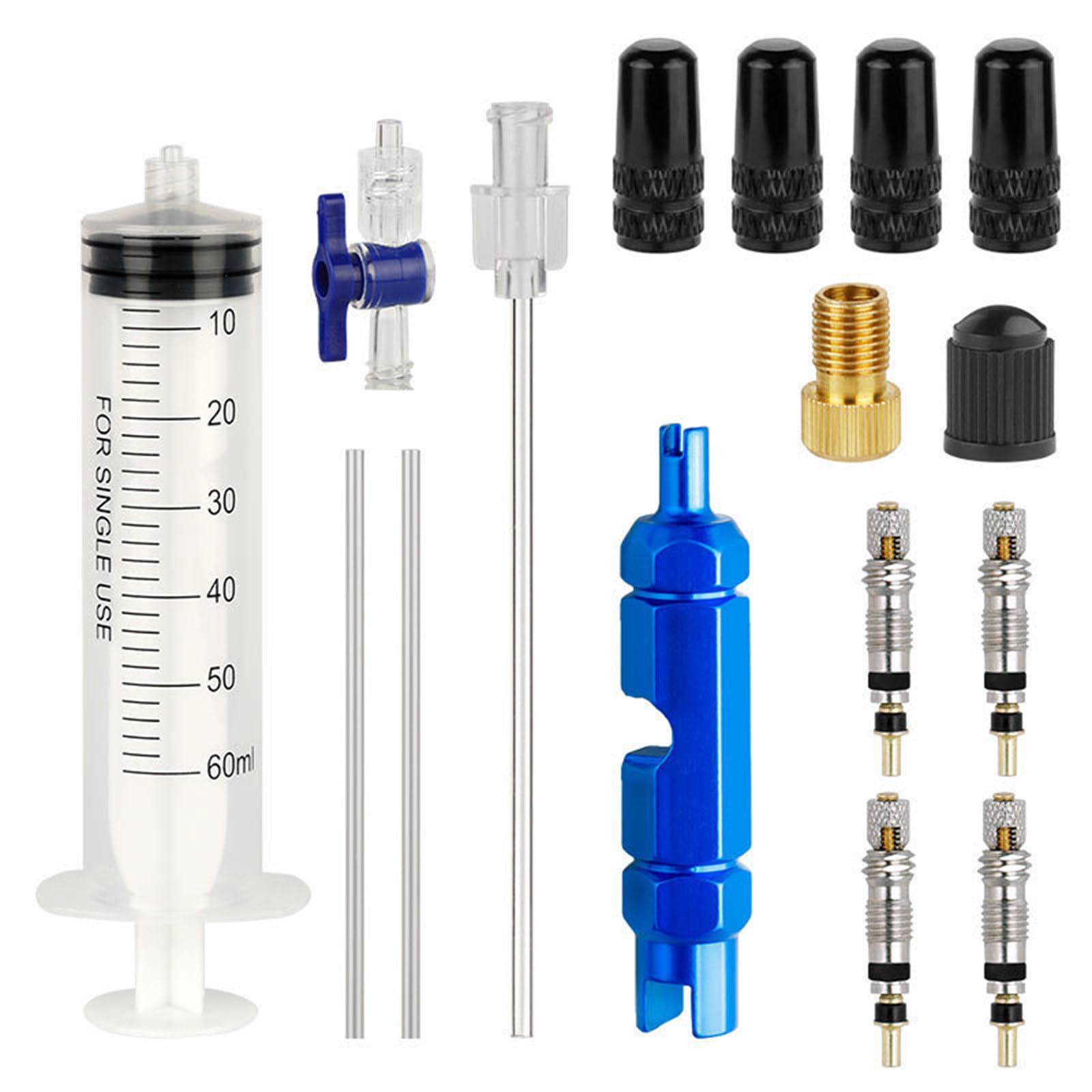 CHENZILIN Road Bike Tire Repair Kits Bicycles Tubeless Tire Liquid Injections Tool Tire Tubeless Sealant Injectors Bike Repair Too