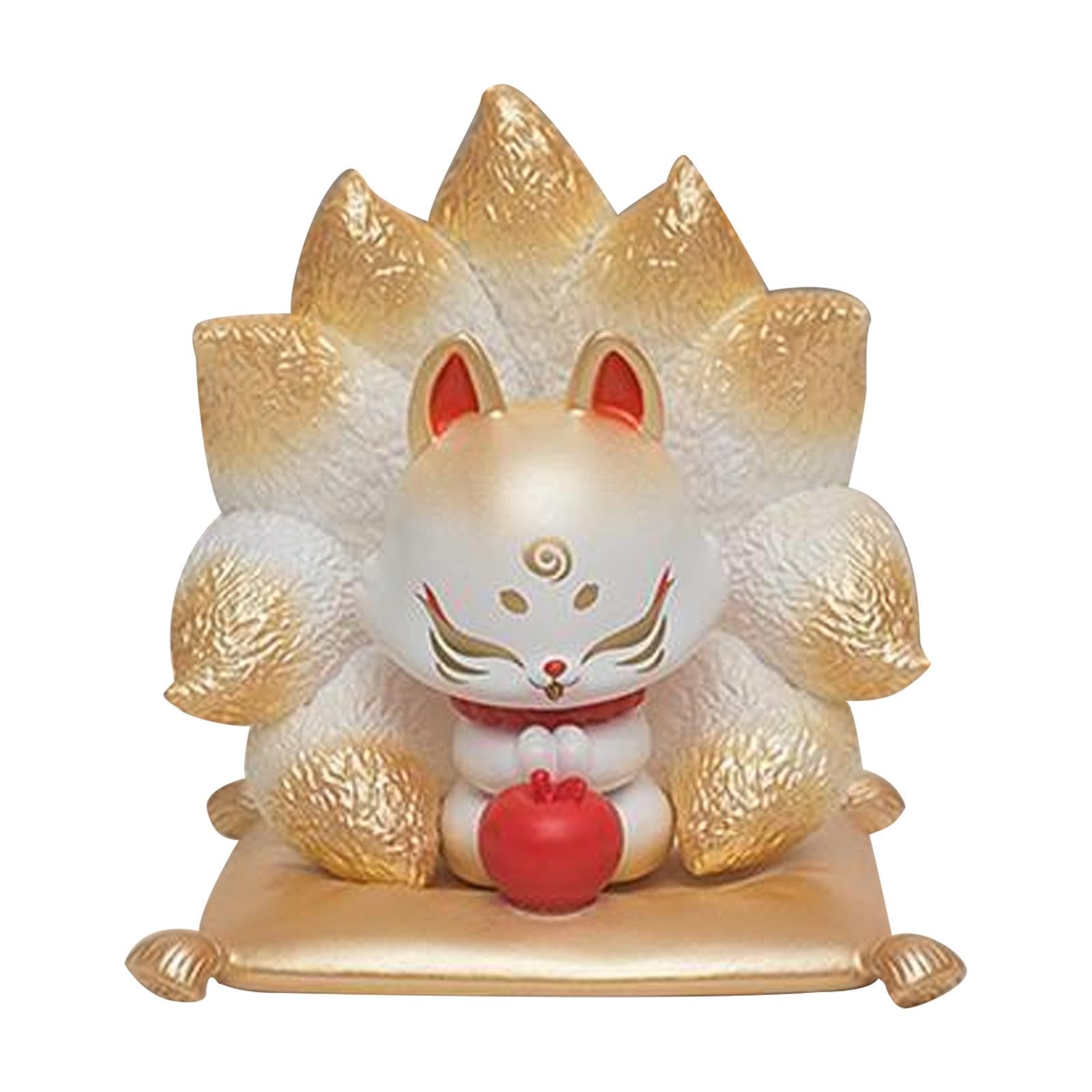 Amazon.co.jp: Jinprewq 九尾の狐、九尾の狐の像,創造的な樹脂の