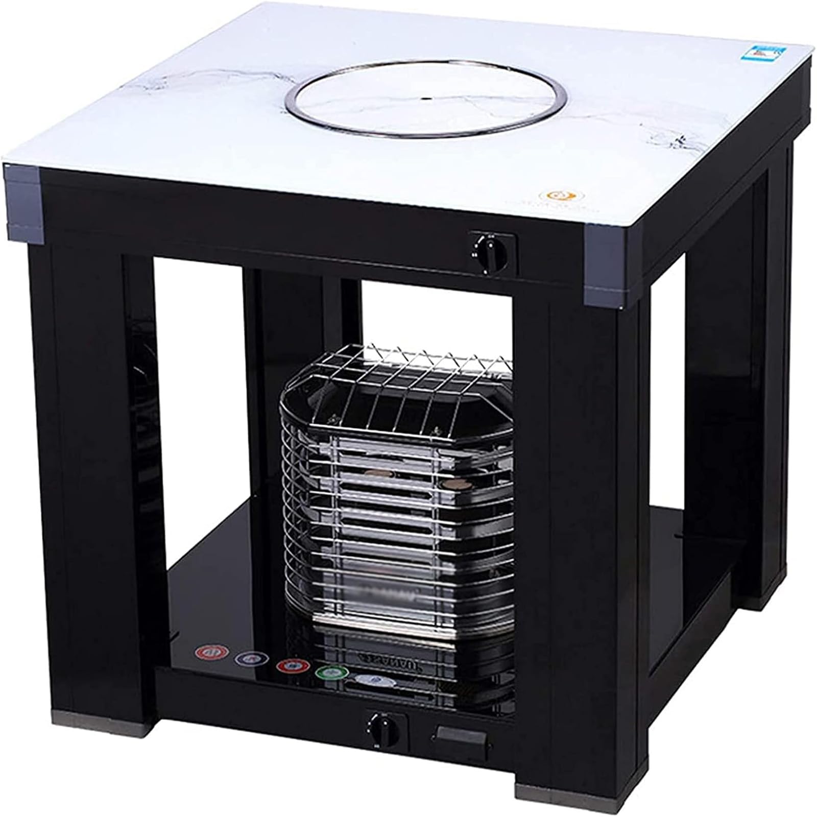 Mesa de calefacción portátil para interiores con radiador de convección para uso en invierno en la sala de estar