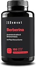 Berberina, 120 Capsule Vegane | Con Pepe Nero e Cromo per un migliore assorbimento | Il miglior estratto di Berberis Aristata | 500 mg | Senza Glutine | Zenement