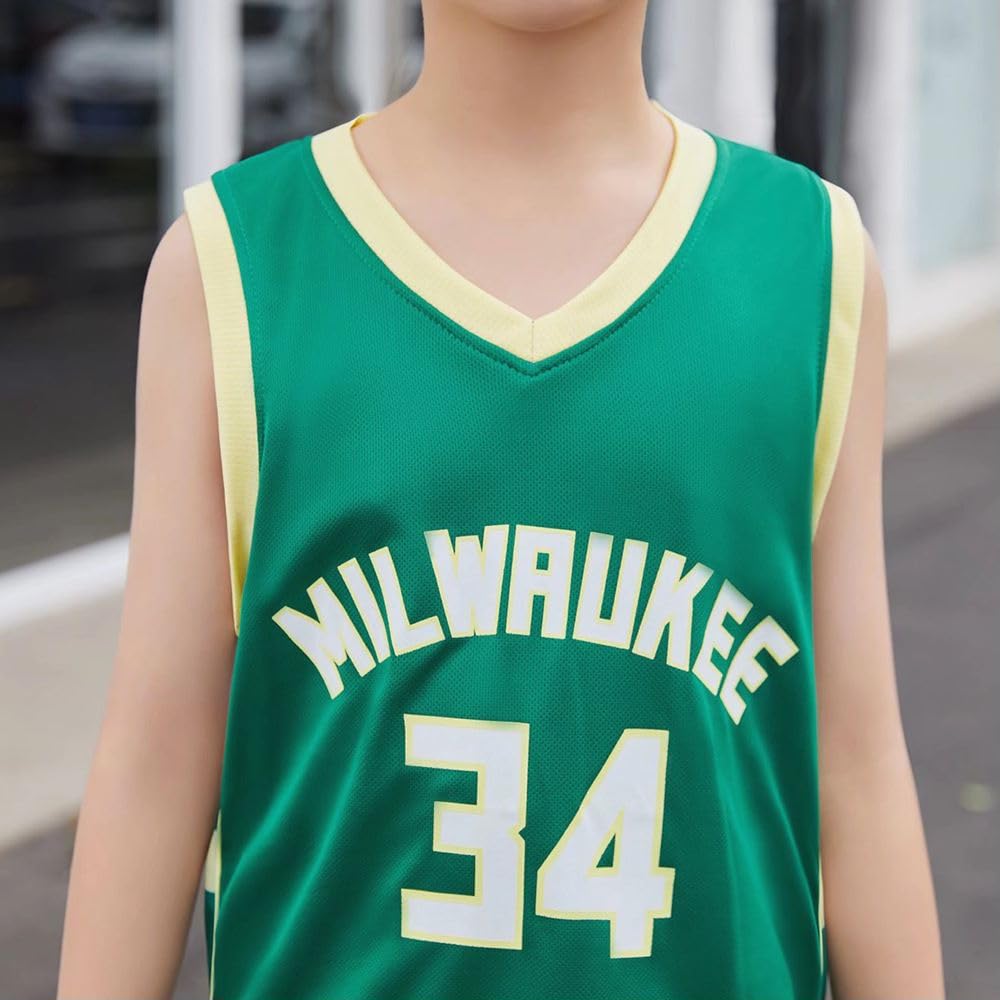 FUTERLY Completo Basket Bambino,2 Pezzi Completo Basket Ragazzo,Divisa Basket Bambino,Senza Maniche Maglia Basket Bambino,Canotta Basket Bambino e Pantaloncini,Completino Basket Bambino 4-14 Anni
