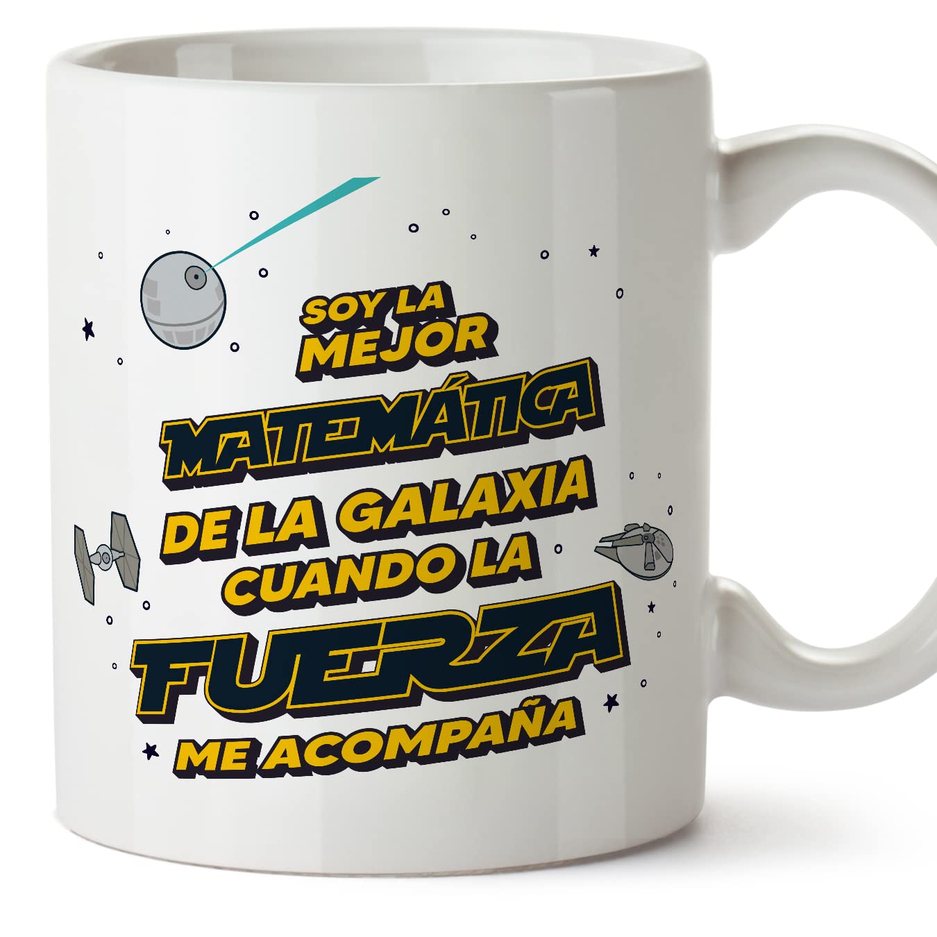 MUGFFINS Tazas para JEFE hombre - En Español - Mejor de la Galaxia Cuando Fuerza me Acompaña - 11 oz / 330 ml - Regalo original y divertido — view 350