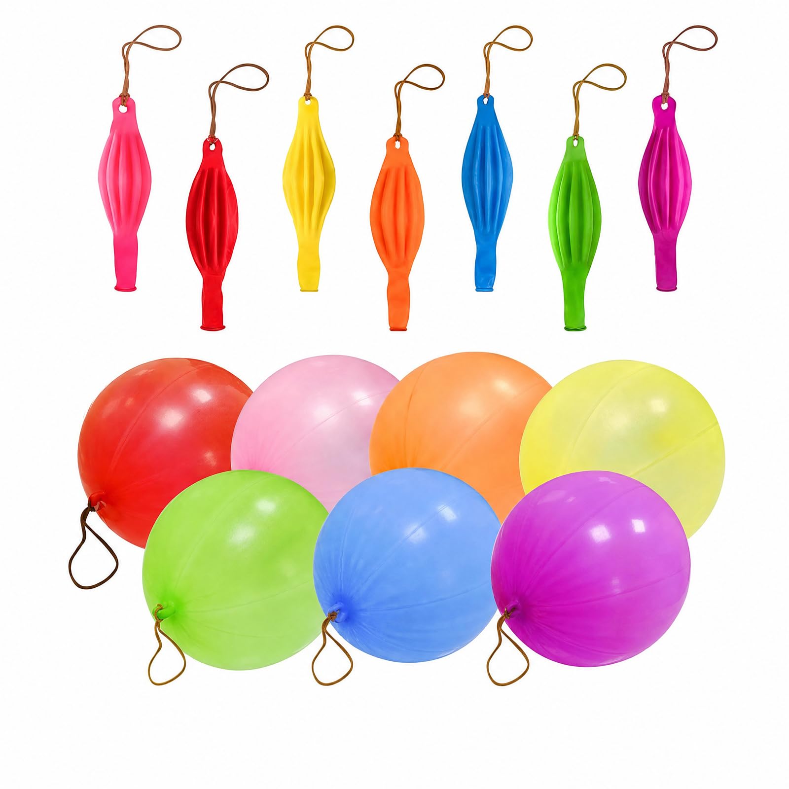 50 PCS Inflating Punch Balloons, Assorted Colours, Party Bag Fillers