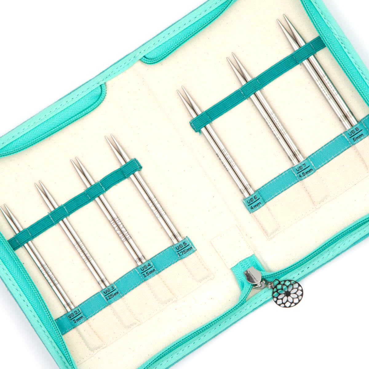 KnitPro The Mindful Collection Hope Interchangeable Needles Set 5" (13cm), Silver, 3.0-5.0mm - Image 3