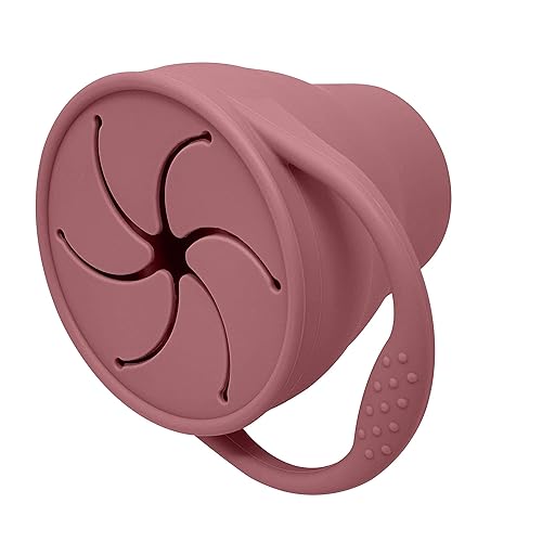 Miniatura 6 de BraveJusticeKidsCo - Snack Attack Cup - Contenedor de bocadillos de silicona plegable recipiente para snacks para bebés y niños pequeños