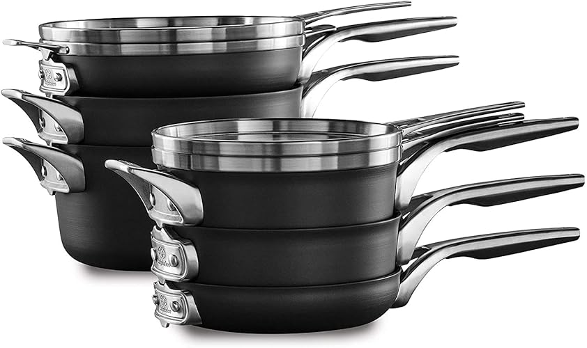 Calphalon Premier Space Saving Nonstick 10 Piece Set - 10-Piece Cookware Set - Cookware Set
