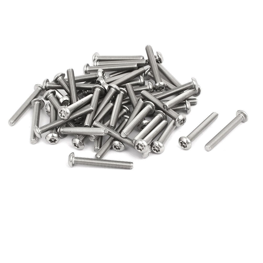 Uxcell Silver Sourcingmap M4 X 30Mm 304 Stainless Steel Torx Security Pan Head Screws Fasteners 50Pcs