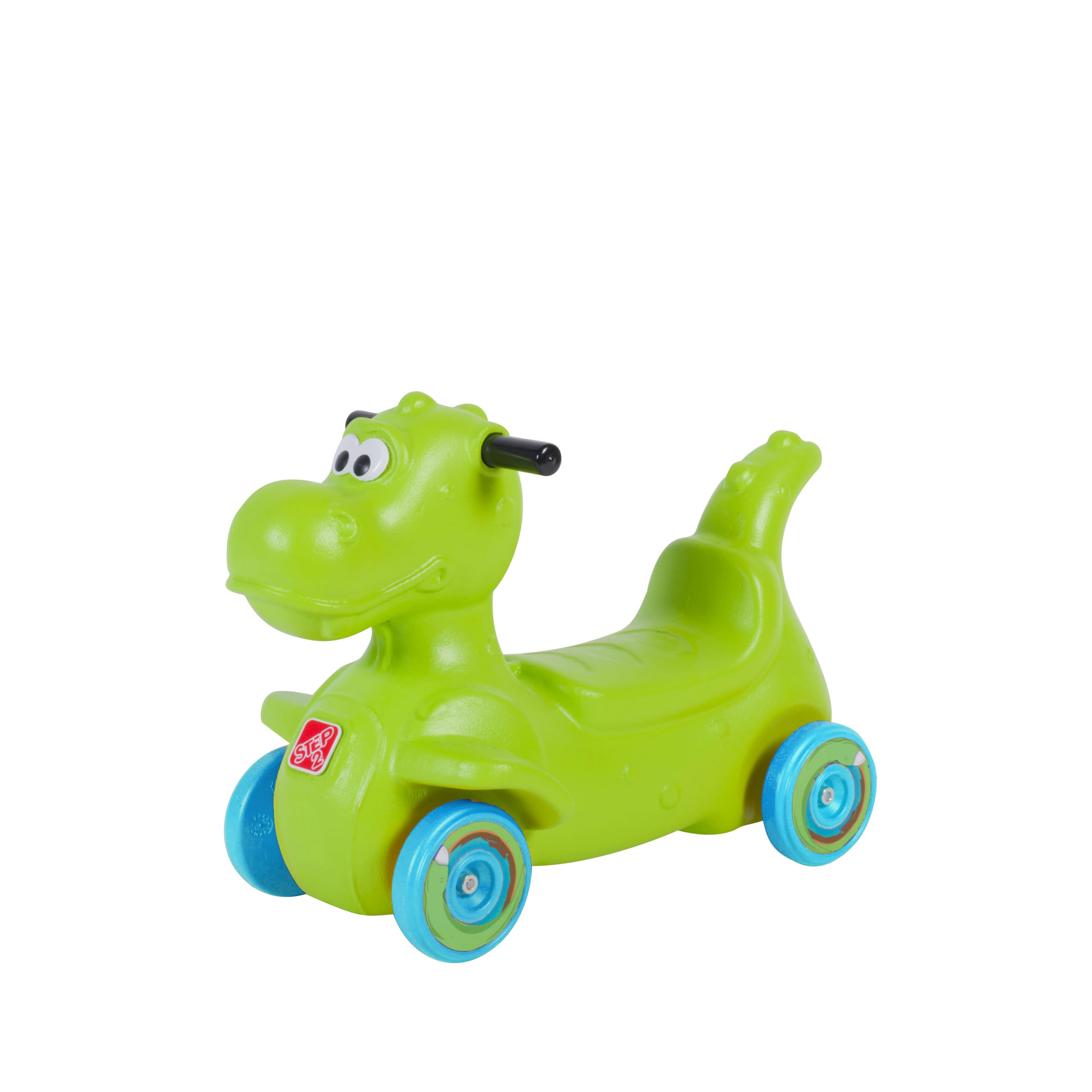 Step2 Dino Dash Foot-to-Floor Ride-On for Kids, Ride On Push Car, Pairs with Up and Down Roller Coaster, Outdoor/Indoor, Toddlers 2-5 Years Old, Green