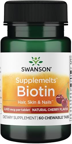 Swanson Vitamina de biotina sublingual 5000 mcg 60 Chwbls