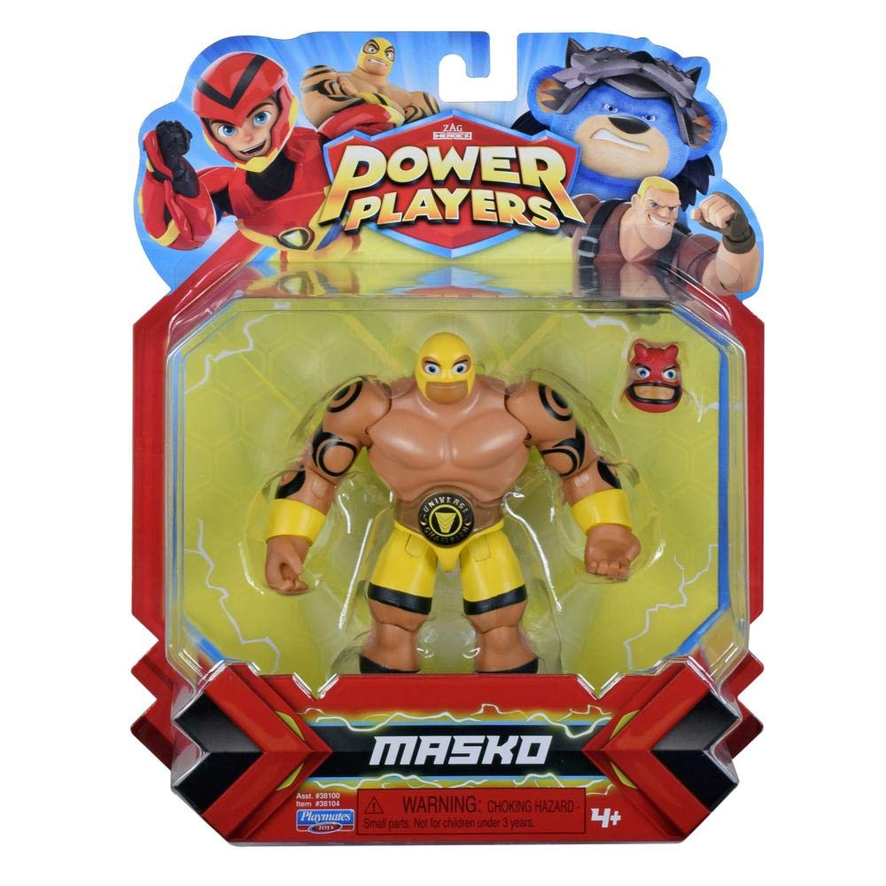 Power Players, PWW015 Articulated Figure, 12 cm, Masko, 10 Points of Joint & Accessories, Toy for Children 4 Years Old
