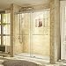 DreamLine Charisma 30 in. D x 60 in. W x 78 3/4 in. H Frameless Bypass Shower Door in Brushed Nickel with Center Drain White Base, DL-6940C-04CL