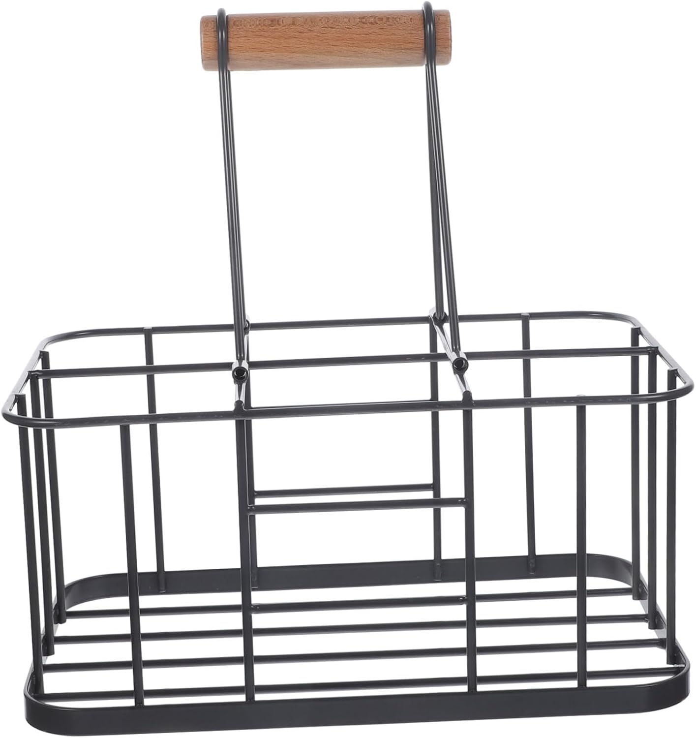 Cabilock 1pc Iron Beer Bottle Holder Creative Storage Organizer for Beer Bars Restaurants and Hotels Gray Wire Basket Carrier for Multiple Bottles