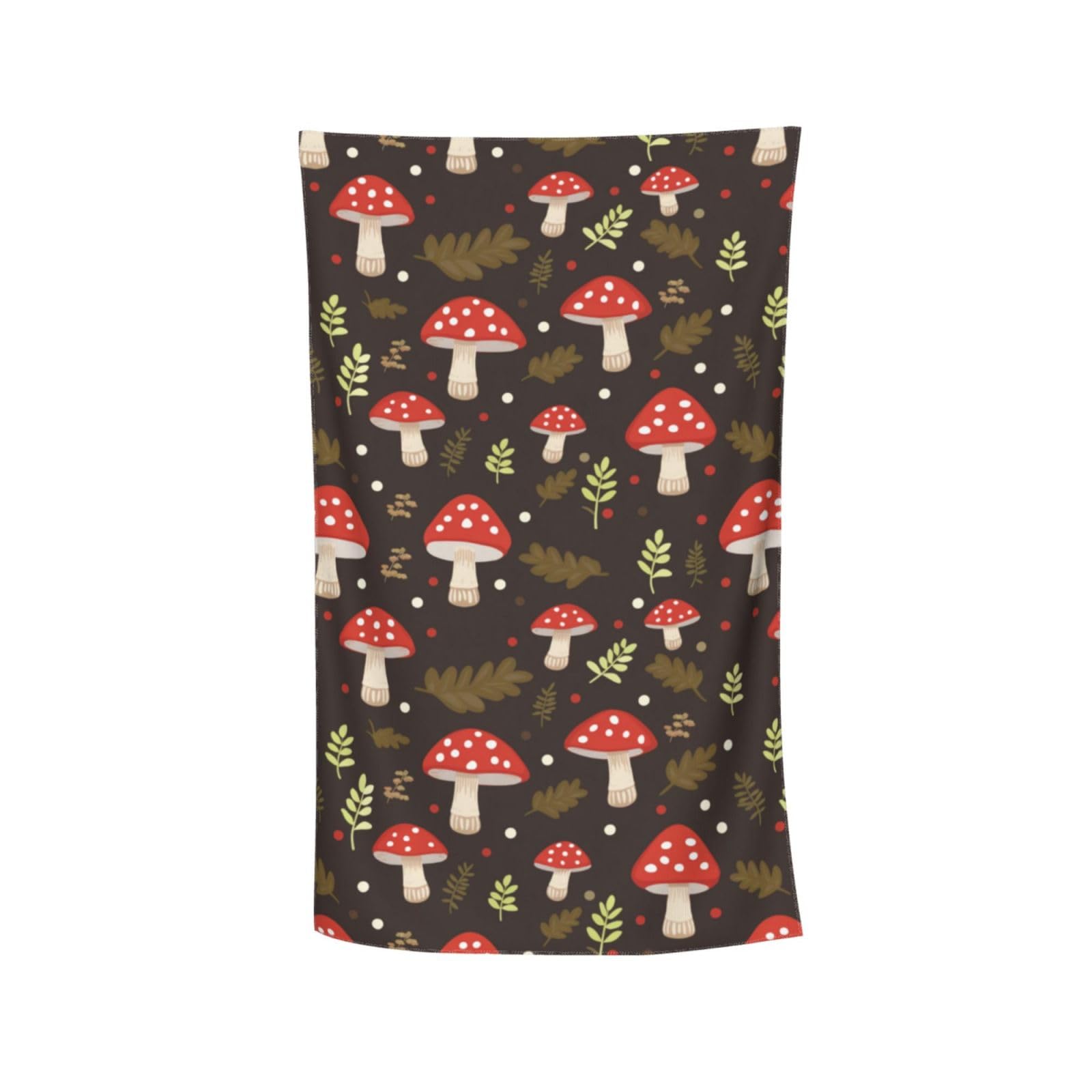 LSRCPD Vintage Mushroom Beach Towel,32x52in,Quick-Dry Sand-Free Fern Bath Towels,Microfiber Lightweight for Travel Pool Yoga Beach Outdoor Activities Decor Accessories Gifts (Red Mushroom)