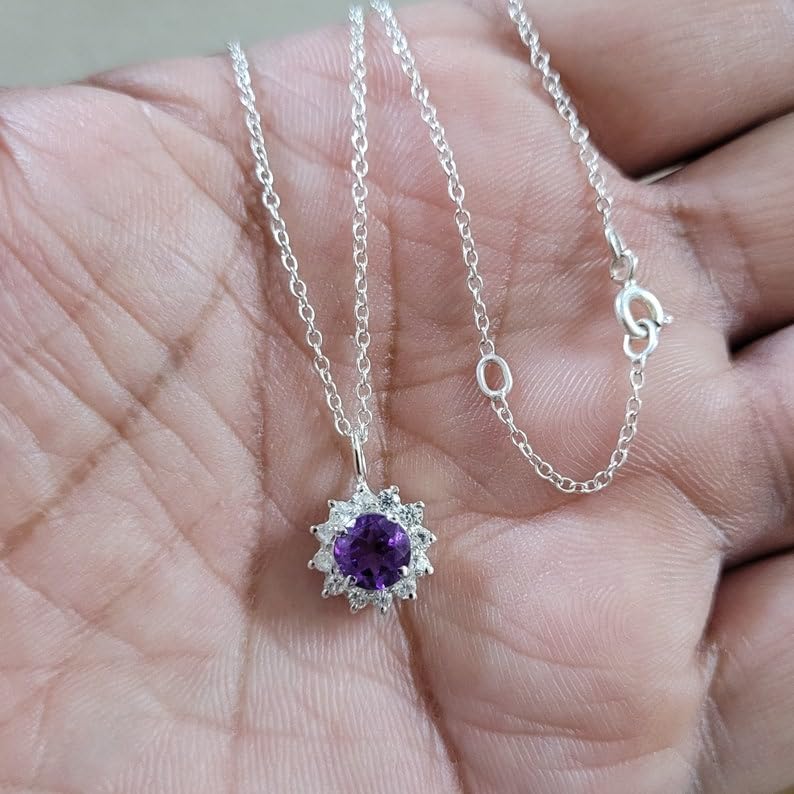 Collier améthyste violette 45cm idéal pour vos séances de méditation et de yoga