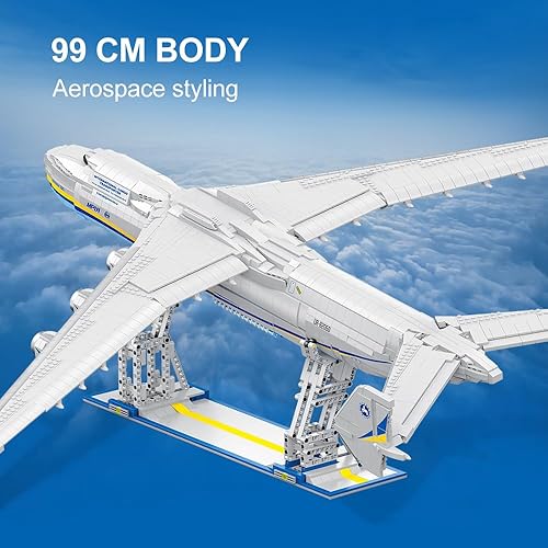 Miniatura 6 de MISINI 57014 An-225 - Juego de bloques de construcción de aviones de transporte grandes, 5350 piezas MOC modelo de avión kits de construcción,