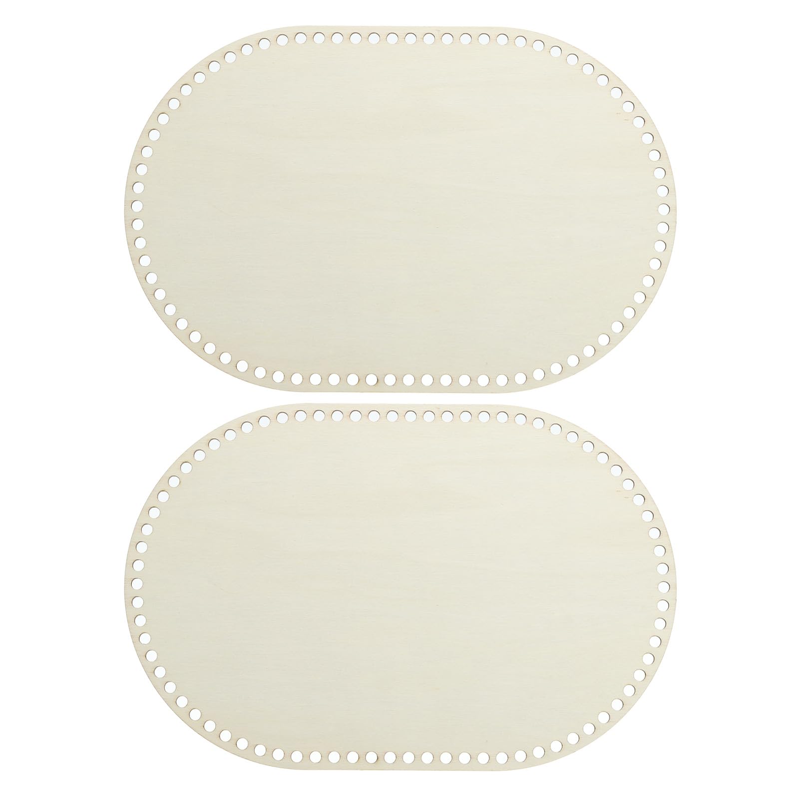 PATIKIL 2pcs Basket Wood Bottom 12" x 8"