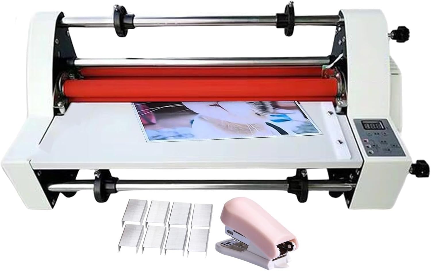 Hot and Cold roll laminator, hot Press laminator, Single and Double Sided Office Presentation laminator for School Office use 0-180°C