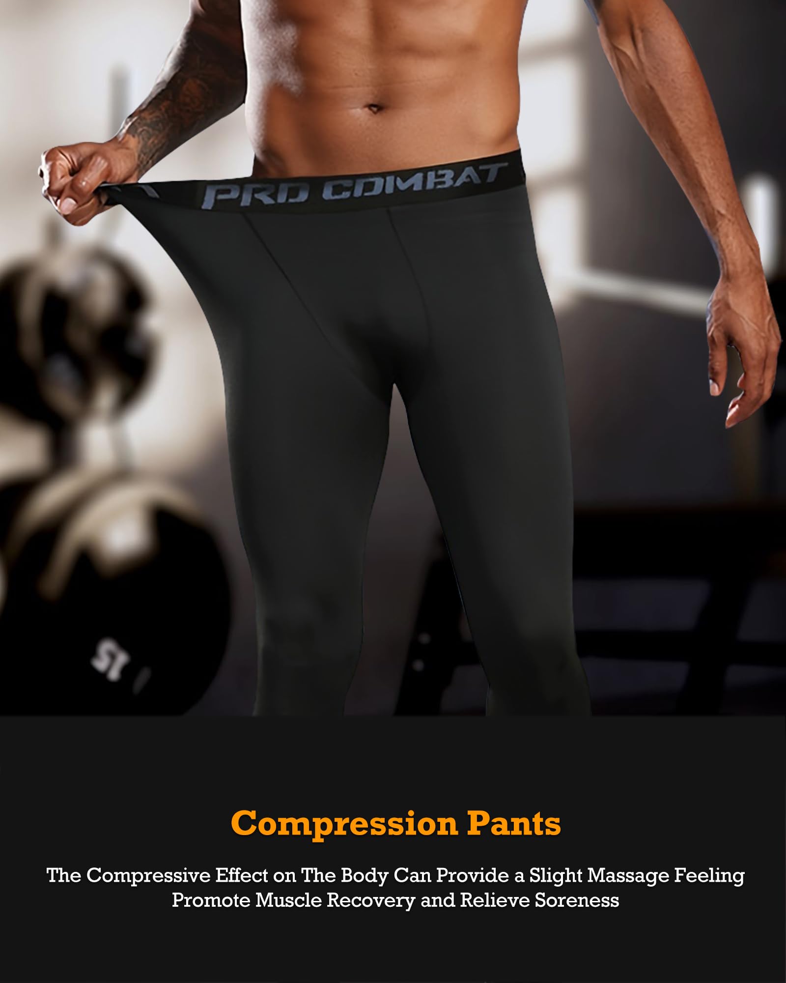 Ropa de entrenamiento para hombre, ropa de fitness, gimnasio, al aire libre, pantalones de compresión, camisa de manga larga, 4 unidades o 5 piezas - Negro