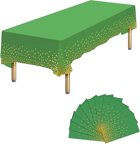 Miniatura 26 de 6 Paquetes de Manteles de Plástico Desechables Rectangulares Azules y Dorados, 54 x 108 Pulgadas, Mantel de Mesa Rectangular de Plástico Desechable