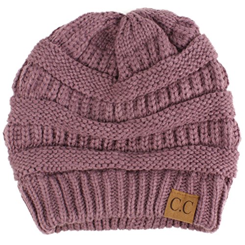 Image of Hatsandscarf CC Exclusives Solid Color Beanie Tail Hat for Adult (MB-20A)