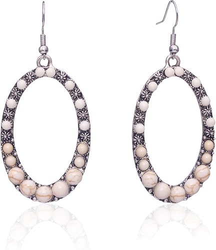 Montana West Rustic Couture's Western Concho Hoop Earrings for Women