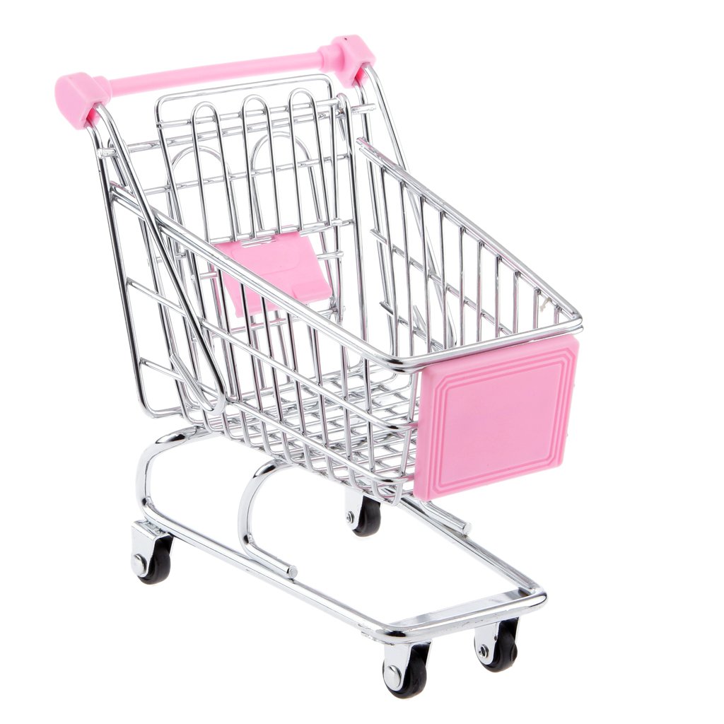 Imported Mini Shopping Cart Trolley Toy Size M Yellow