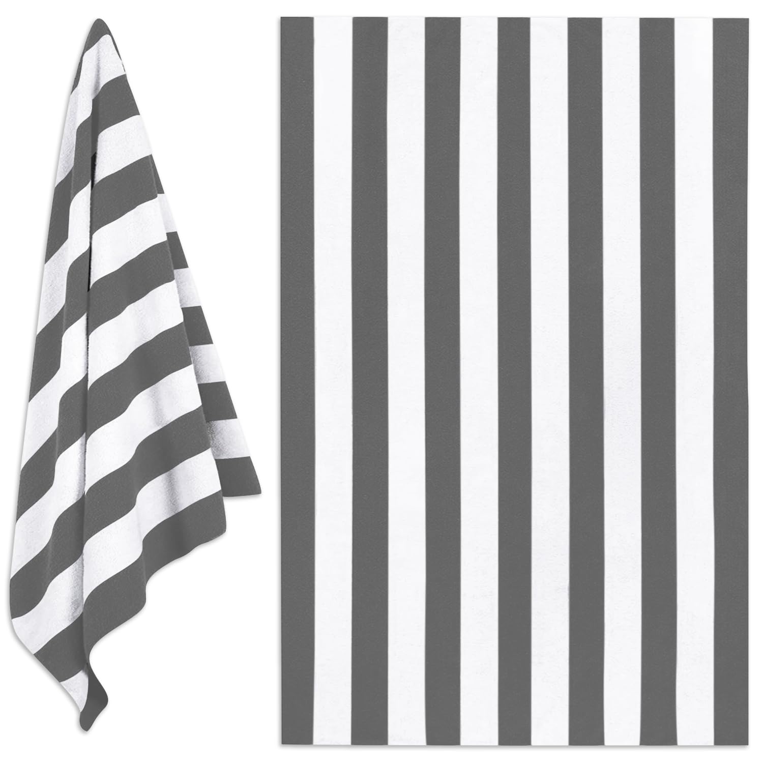 Microfiber Beach Towel Extra Large - Super Absorbent, Sand Free Beach Towels For Adults (100x200 cm) - Beach Towel 1 Piece - Quick Dry Beach, Swimming Towel, Pool Towel, Gym - Charcoal