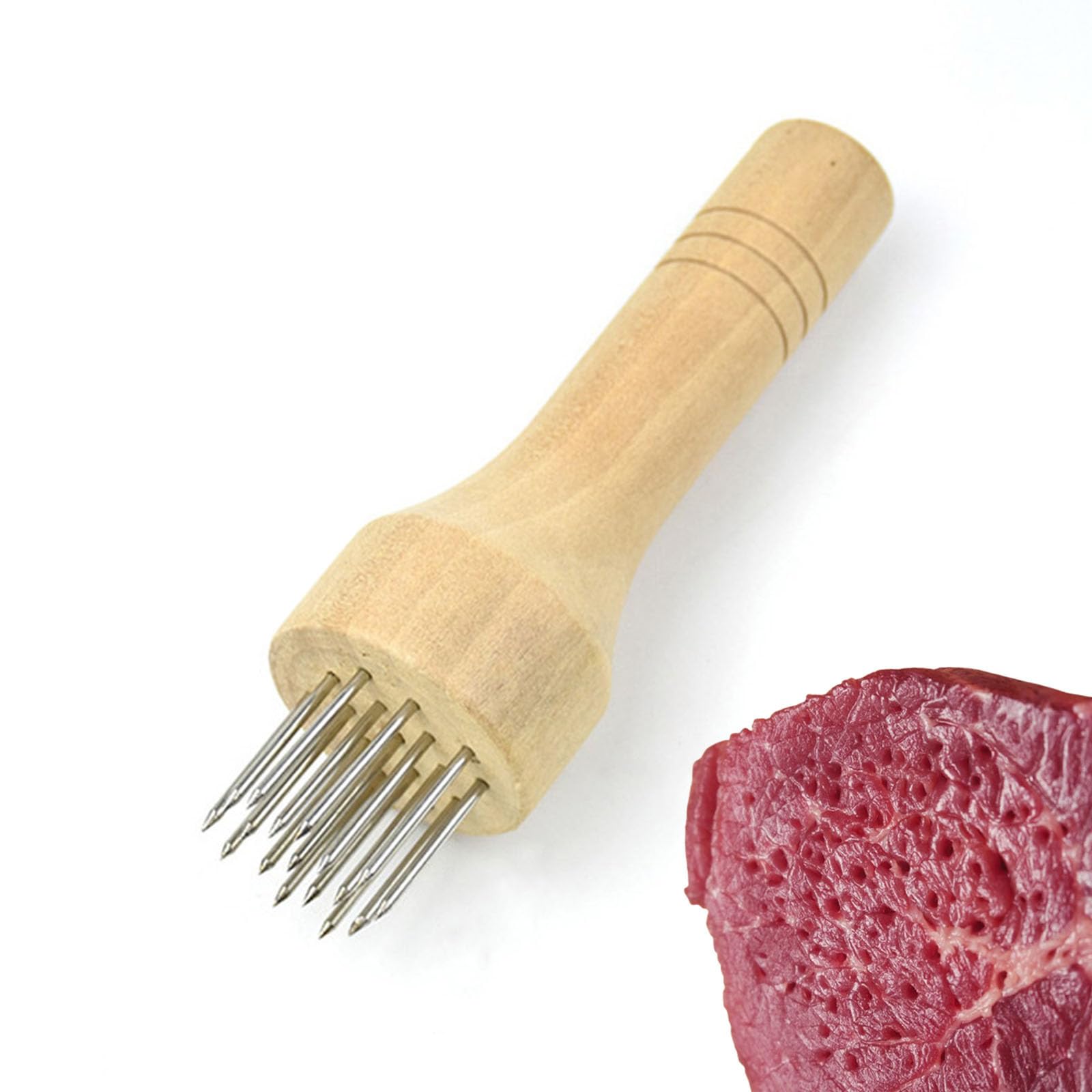 HIRANO ステンレス食品加工機 小型肉筋切り Amazon｜肉筋切り器 肉たたき 肉すじ切り ステンレス刃 木製