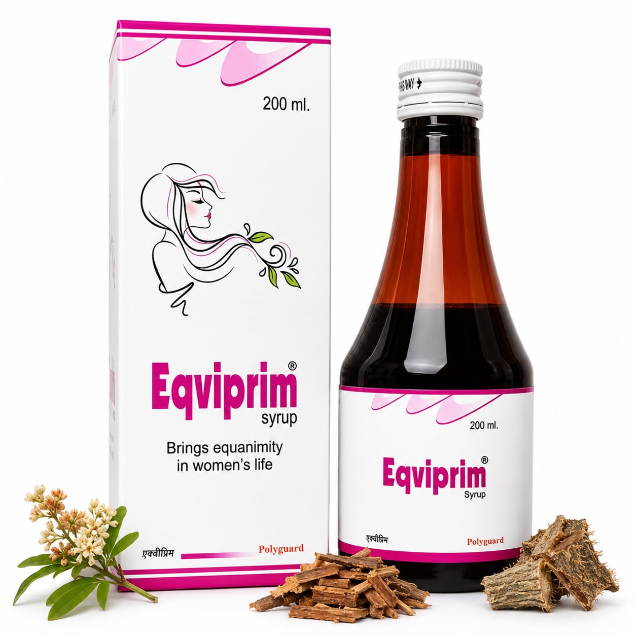 Polyguard Eqviprim Syrup (Pack of 2, 200 ML) | Natural Herbal Feminine Tonic for Irregular Periods | Regulate Your Cycle and Find Hormonal Harmony with Our Proprietary Blend of Herbs |-image-27