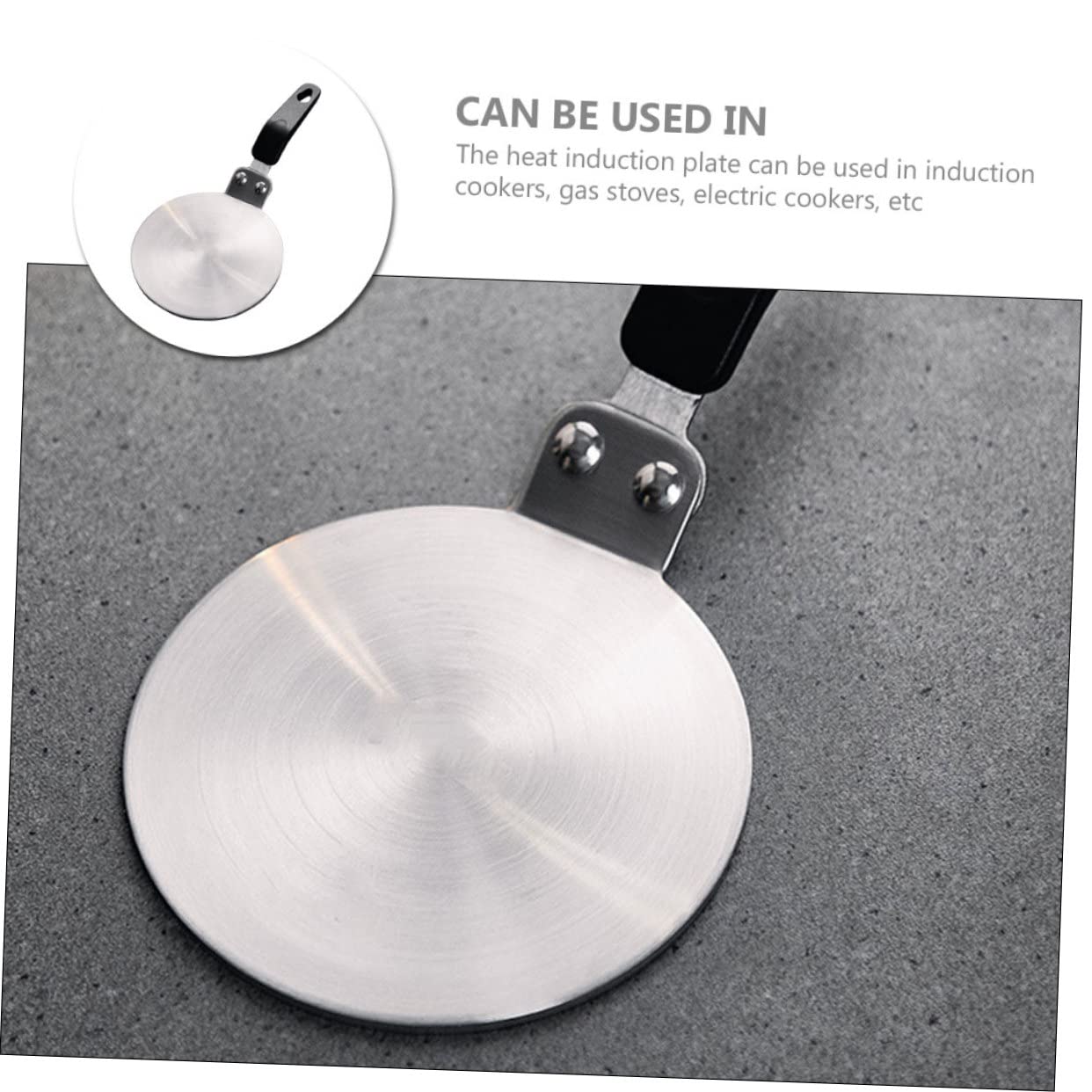 LABRIMP Placa Difusora de Inducción de Acero Inoxidable, Adaptador Redondo para Cafetera, Distribución Uniforme del Calor, Uso en Cocina y Gas