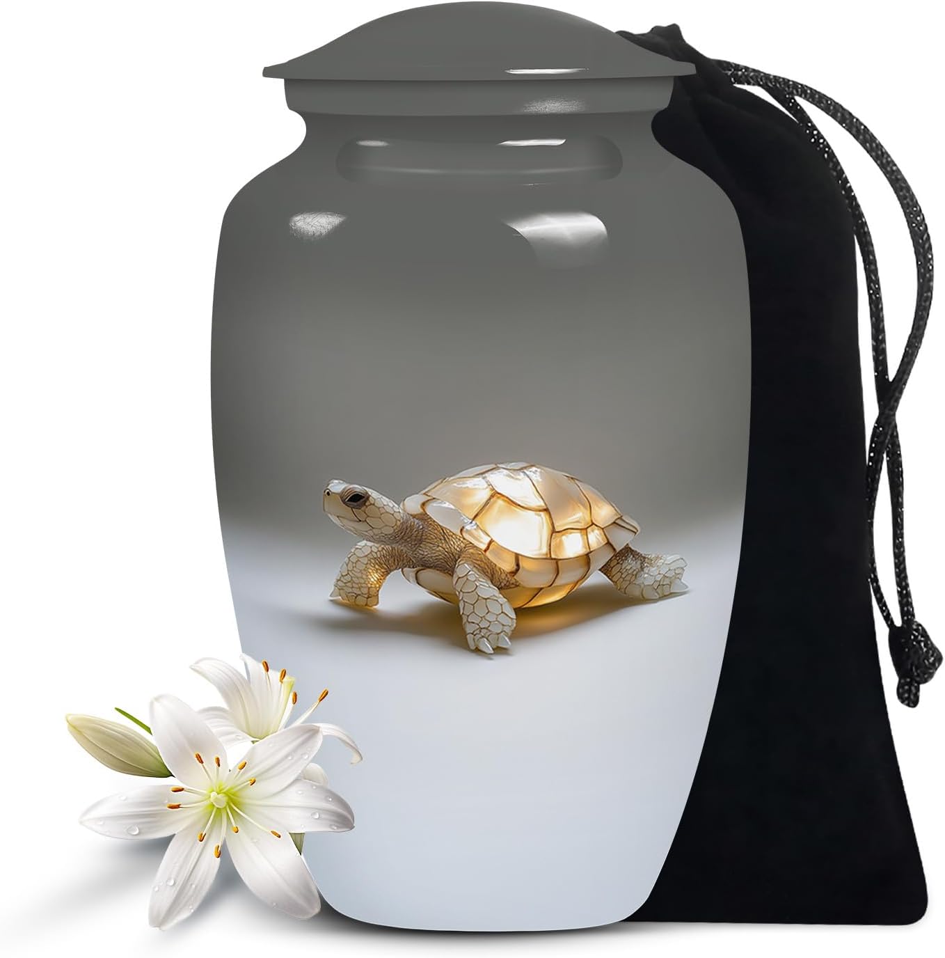 Turtle Haven Urn for Ashes Adult Male - Large Urns for Human Ashes - 10 Inch