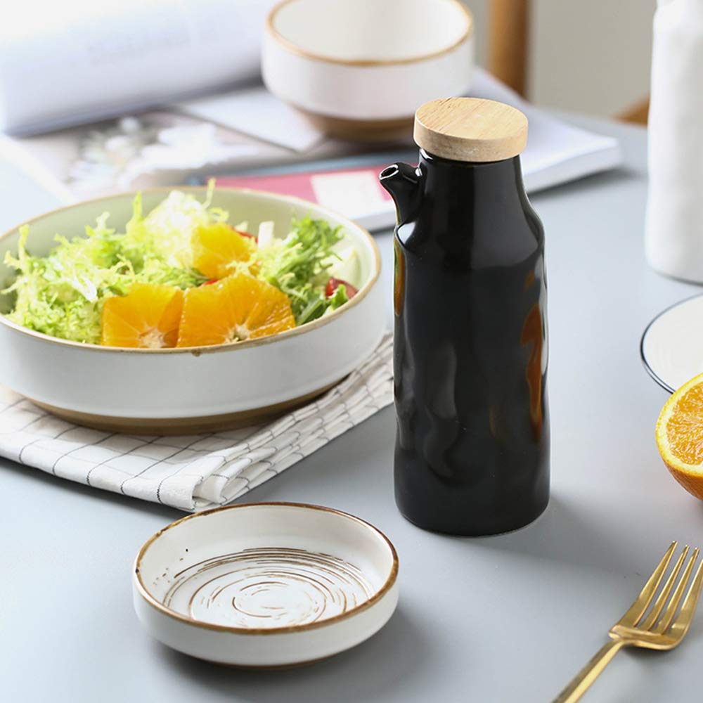 Bouteille D'huile En Céramique Artisanale Avec Bouchon Liège - Distributeur élégant Pour Huile D'olive, Décoration Cuisine - 9