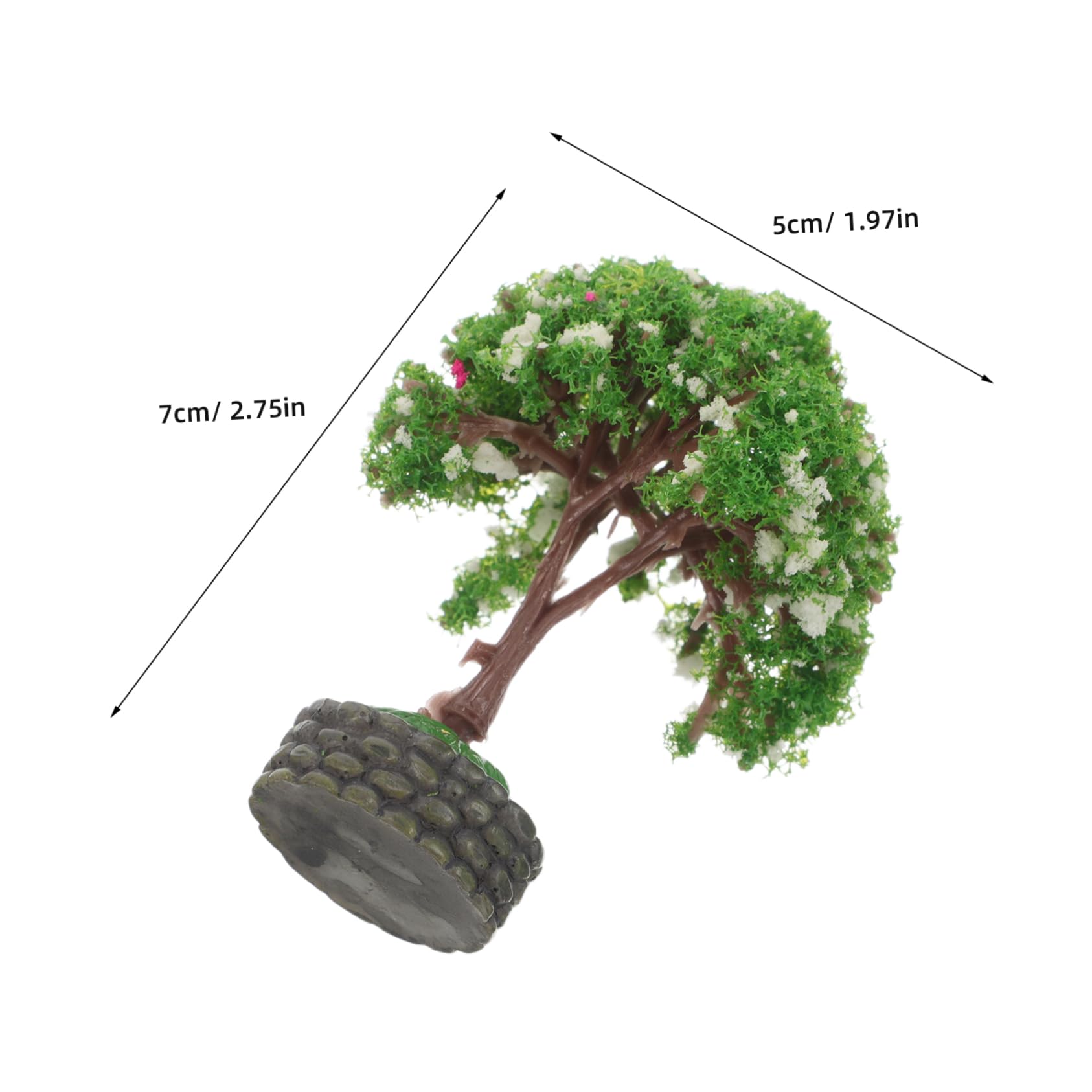 Albero Artificiale Per Tavoli Di Sabbia - Miniatura 25x25x25cm, PVC, Per Modellismo - Foto 2