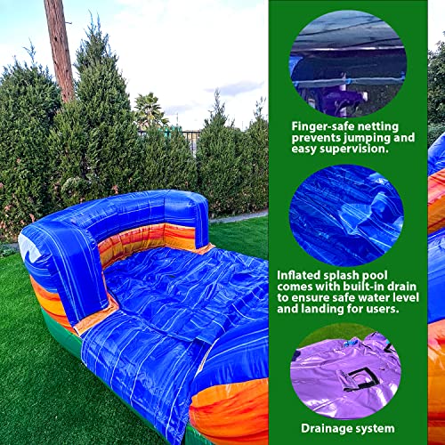 XJUMP Tropical Commercial Grade Bounce House Water Slide with Splash Pool for Kids and Adults (with Blower), 15oz PVC Vinyl, Basketball Hoop, Wet Dry Combo, Outdoor Indoor, Big Inflatable - Image 6