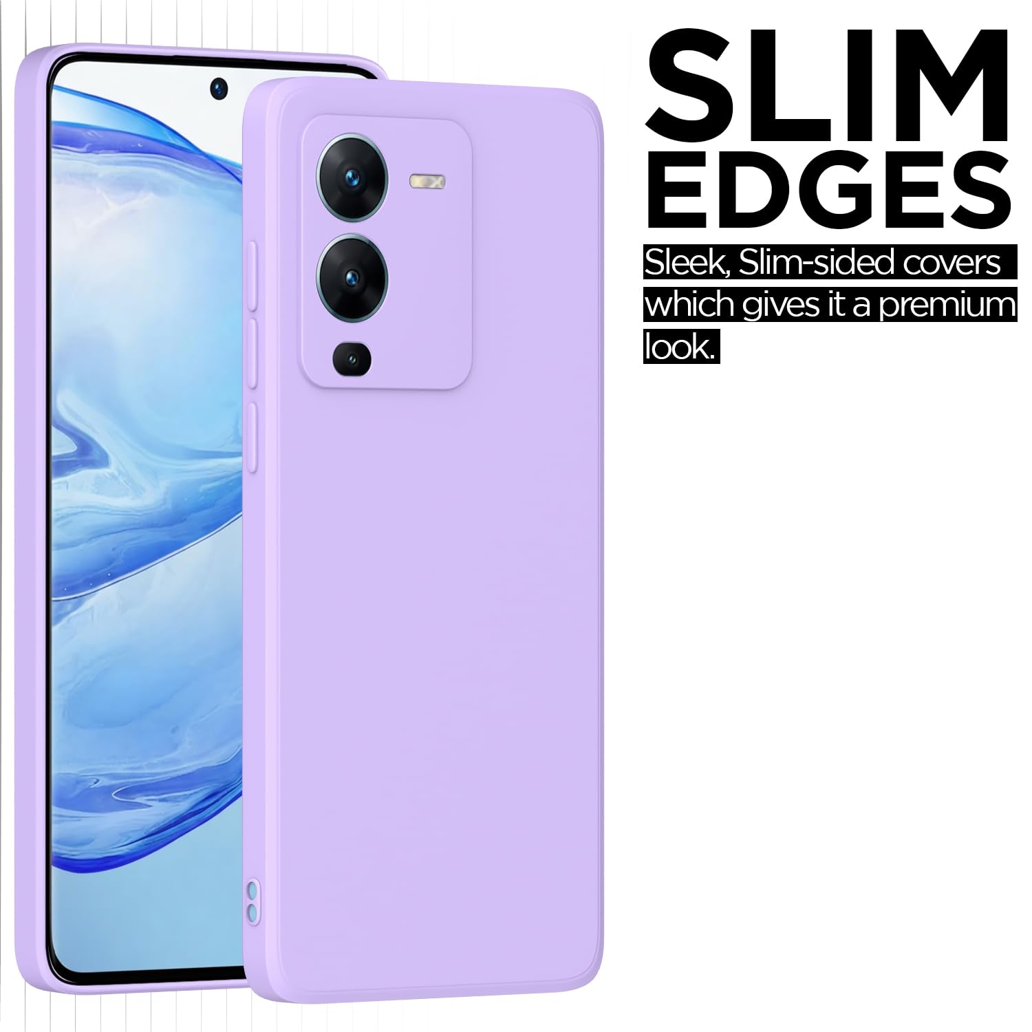 Vivo V25 Pro Case - Purple Silicone Bumper -6 Vivo V25 Pro Case - Purple Silicone Bumper -6