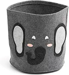 Oikos - Cesto Infantil de Feltro Elefante Organizador Decorativo