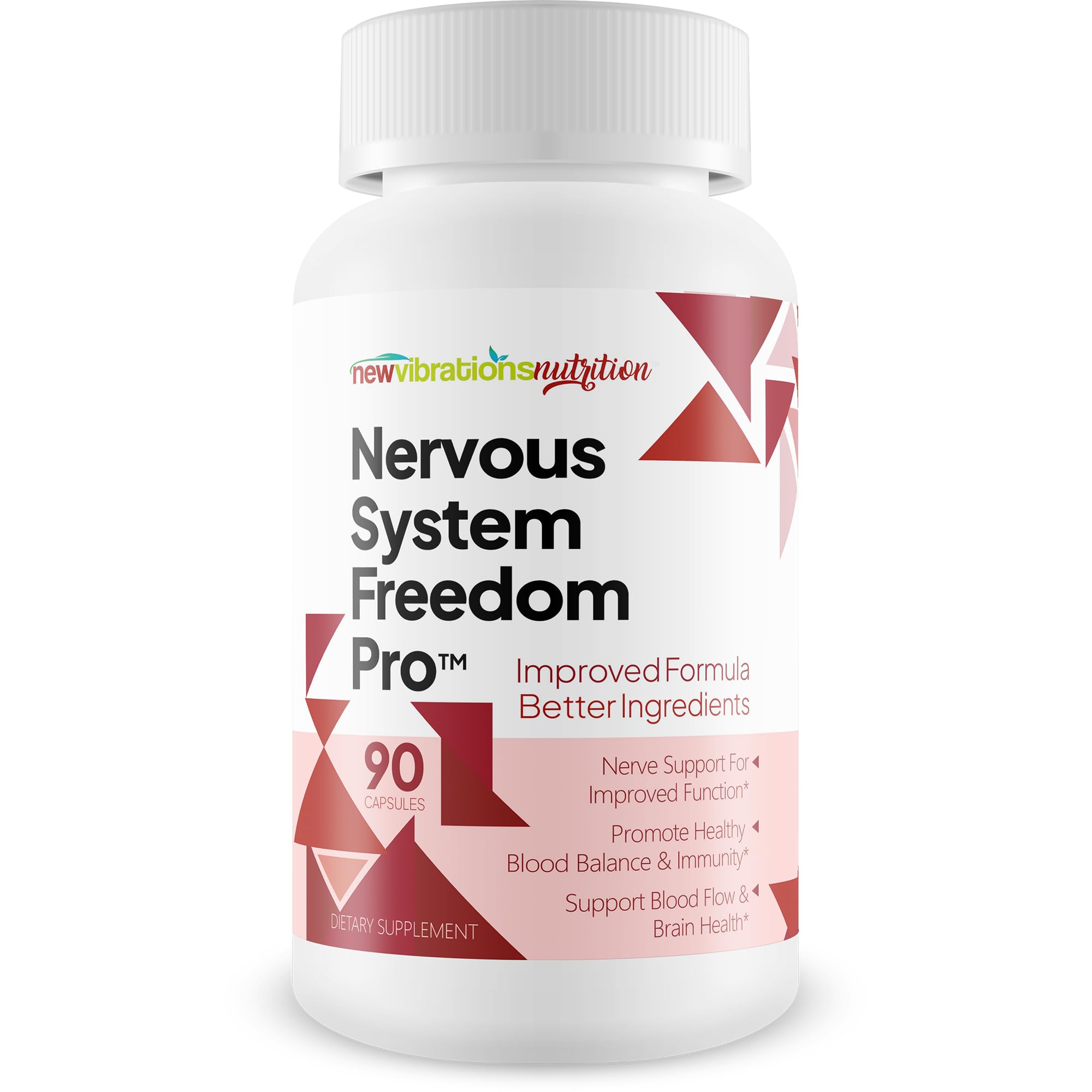 Nervous System Freedom Pro - Improved Formula - Our Best Vitamin B12 For Nerve Health - B Complex Vitamins Nerve Supplement - Vitamin E Nerves - Vitamin D Megaf