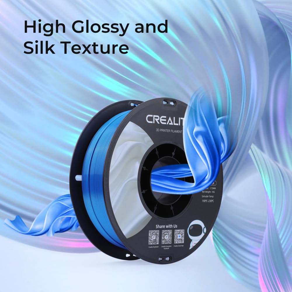 Creality Filamento PLA de seda arco iris, para impresora 3D, 2 kg