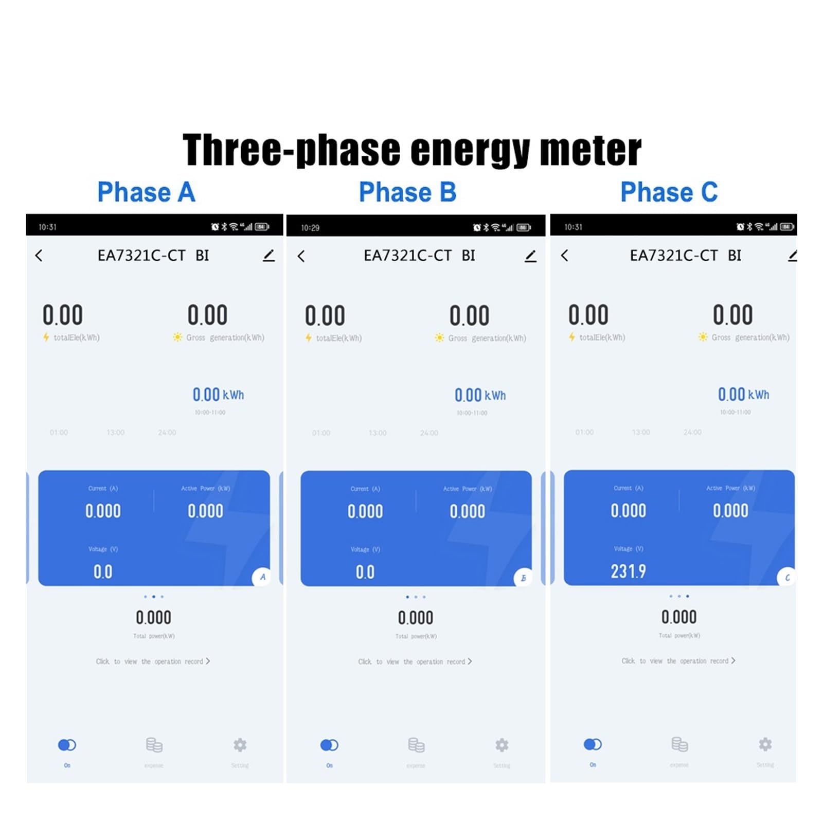 Tuya WiFi ZigBee Trójfazowy Dwukierunkowy Licznik Energii Monitor KWh Z 3-częściowym Transformatorem Typu Split CT(ZigBee,200A)