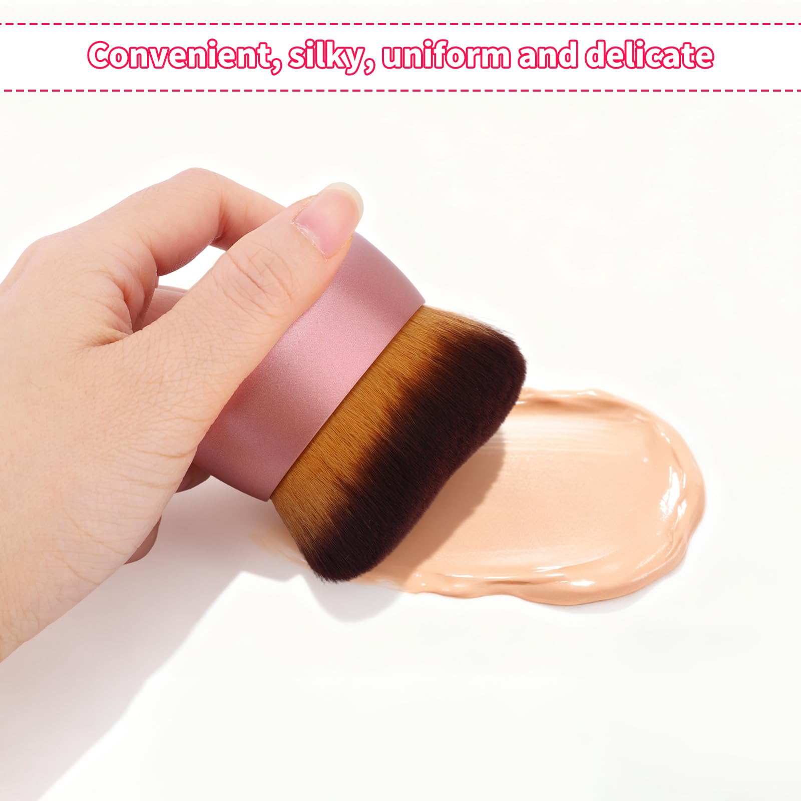 Pennello per il Trucco del Corpo Grande con Custodia, Applicatore Autoabbronzante a Testa Larga Applicatore per Protezione Solare Fondotinta Lozione Abbronzante Fard