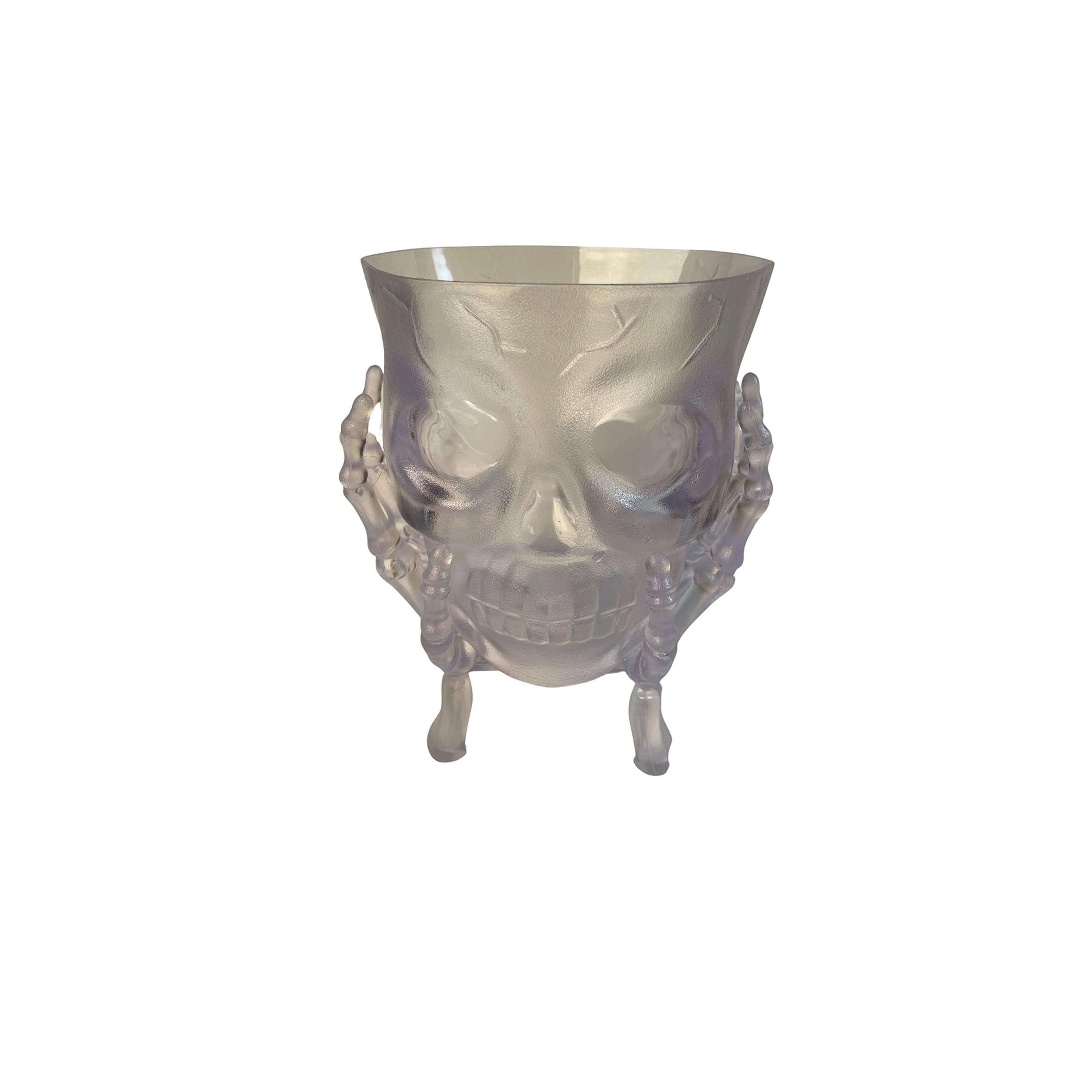 All Hallows Eve Halloween Party Centerpiece Skeleton Candy Dish Silver 6654899