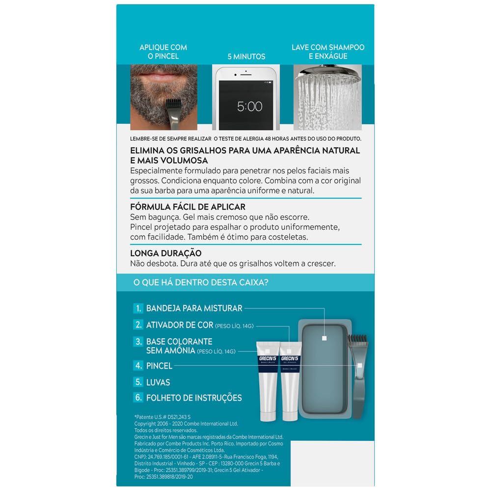 Just For Men Grecin 5 Color Gel, Tonalizante que Elimina o Grisalho, Ideal para Barba e Bigode, Cor M80, Castanho Claro, 28g em promoção! Veja a oferta e mais achadinhos de Tintas e Tonalizantes 4 Hoje é o melhor dia para comprar Just For Men Grecin 5 Color Gel, Tonalizante que Elimina o Grisalho, Ideal para Barba e Bigode, Cor M80, Castanho Claro, 28g com aquele preço maroto! Promoção! Aproveite a oferta! 4