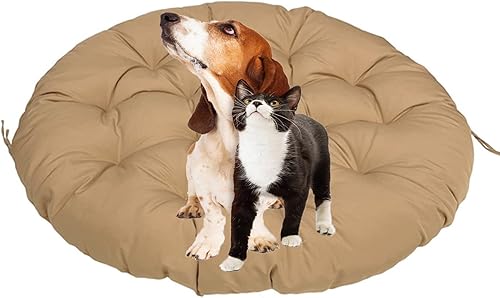Cojín redondo grueso para silla Papasan de 23.6 x 23.6 in, cojín de suelo extraíble para exteriores, cojín para silla Papasan al aire libre, cojín