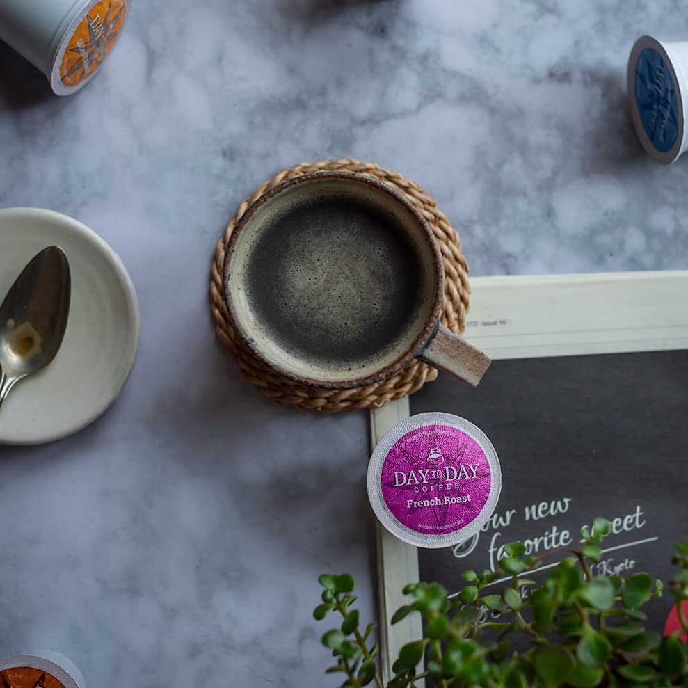 Image of Day To Day French Roast Dark Roast Single Serve Coffee Pods, 80-Count for K-Cup Keurig Brewers