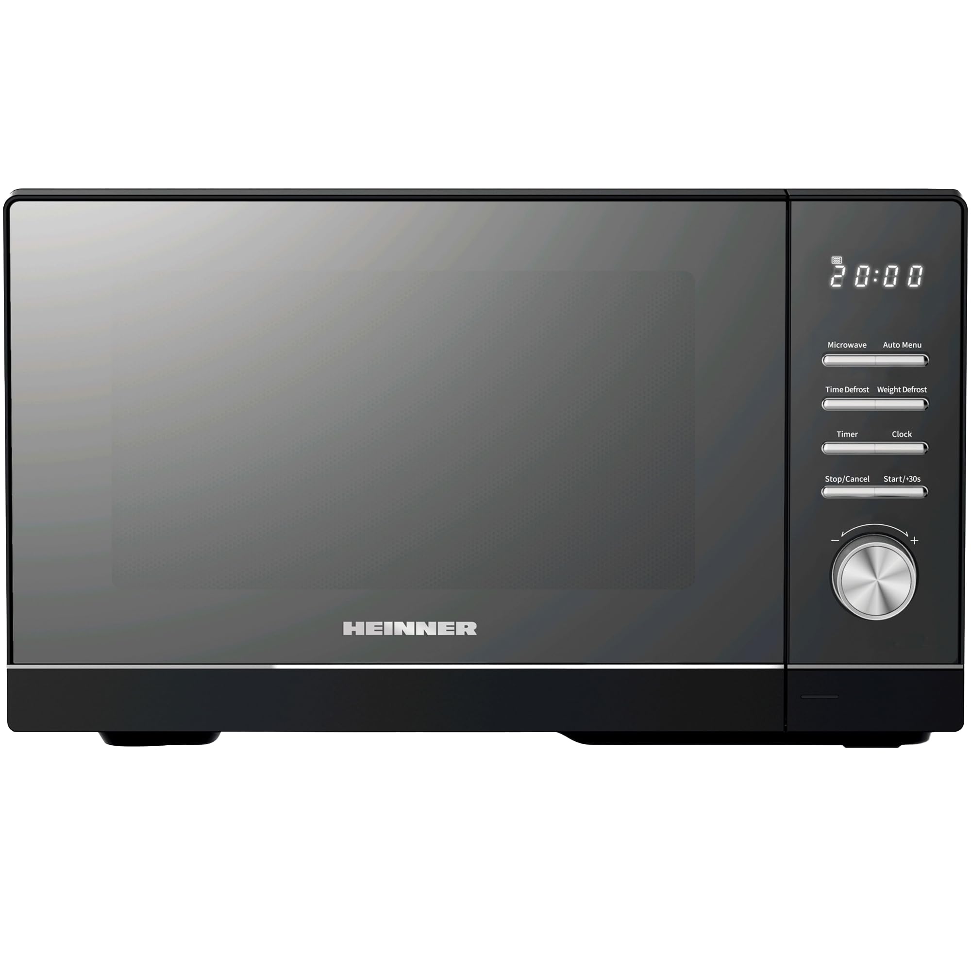 HMW-MD25DMRBK Mechanischer Mikrowellenherd, 25 l, 800 W Aufsatz-Mikrowelle mit 5 Leistungsstufen, Timer, Auftaufunktion, schwarzes Finish, 28,5 cm Drehteller, 3 Jahre Garantie (Mirror Black)