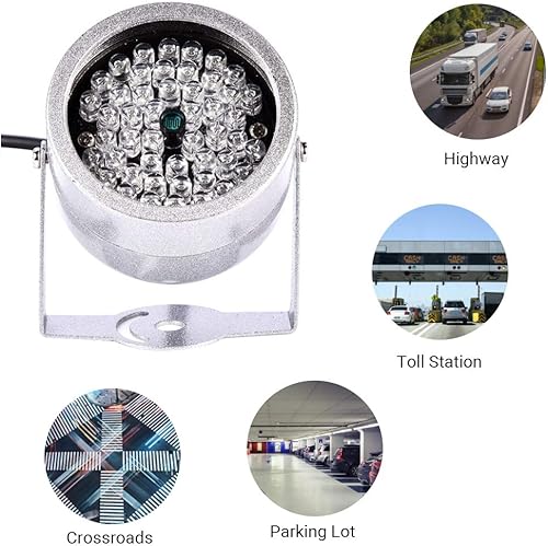 Miniatura 3 de Joyzan Iluminación IR, 48 LED Luces Infrarrojos Impermeable Visiones Nocturnas Cámara IP Seguridad Auto Sensor Iluminación CCTV 60 Grados Ángulo