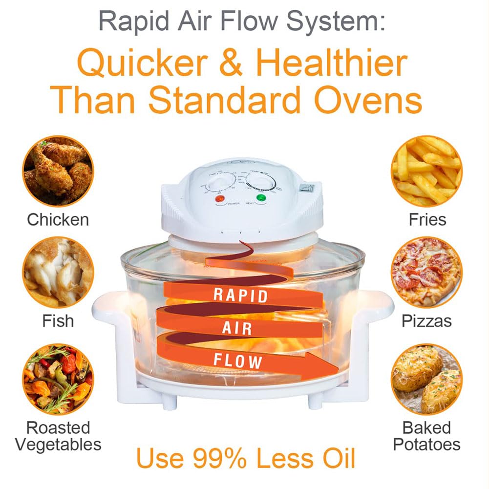Four Halogène Friteuse à Air 17L - Cuisson Saine Sans Huile, Rôtissage Et Grillades
