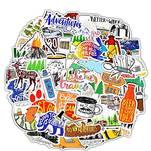 iDream Camping Landscape Outdoor Animal Adventure Climbing Travel Waterproof Vinyl DIY Sticker for Suitcase Laptop Bicycle Helmet Car (Set of 50) (B08VWWKL4S) Amazon Price History, Amazon Price Tracker